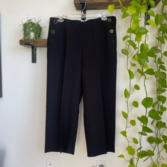 Mango Cropped Button Pants 1XL - NWT - Picture 7 of 10